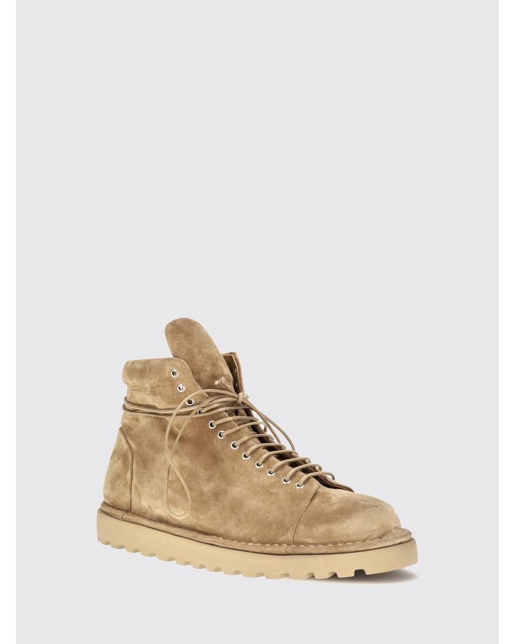 Marsèll Natural Pallottola Pomice Suede Lace-Up Ankle Boots With Notched Sole for men