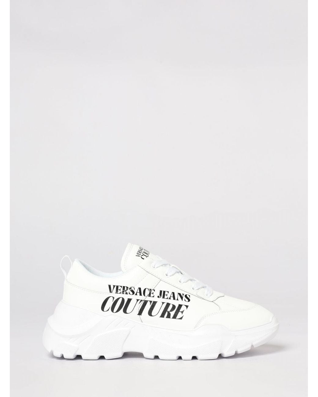 Versace Jeans Couture White Leather Sneakers for men