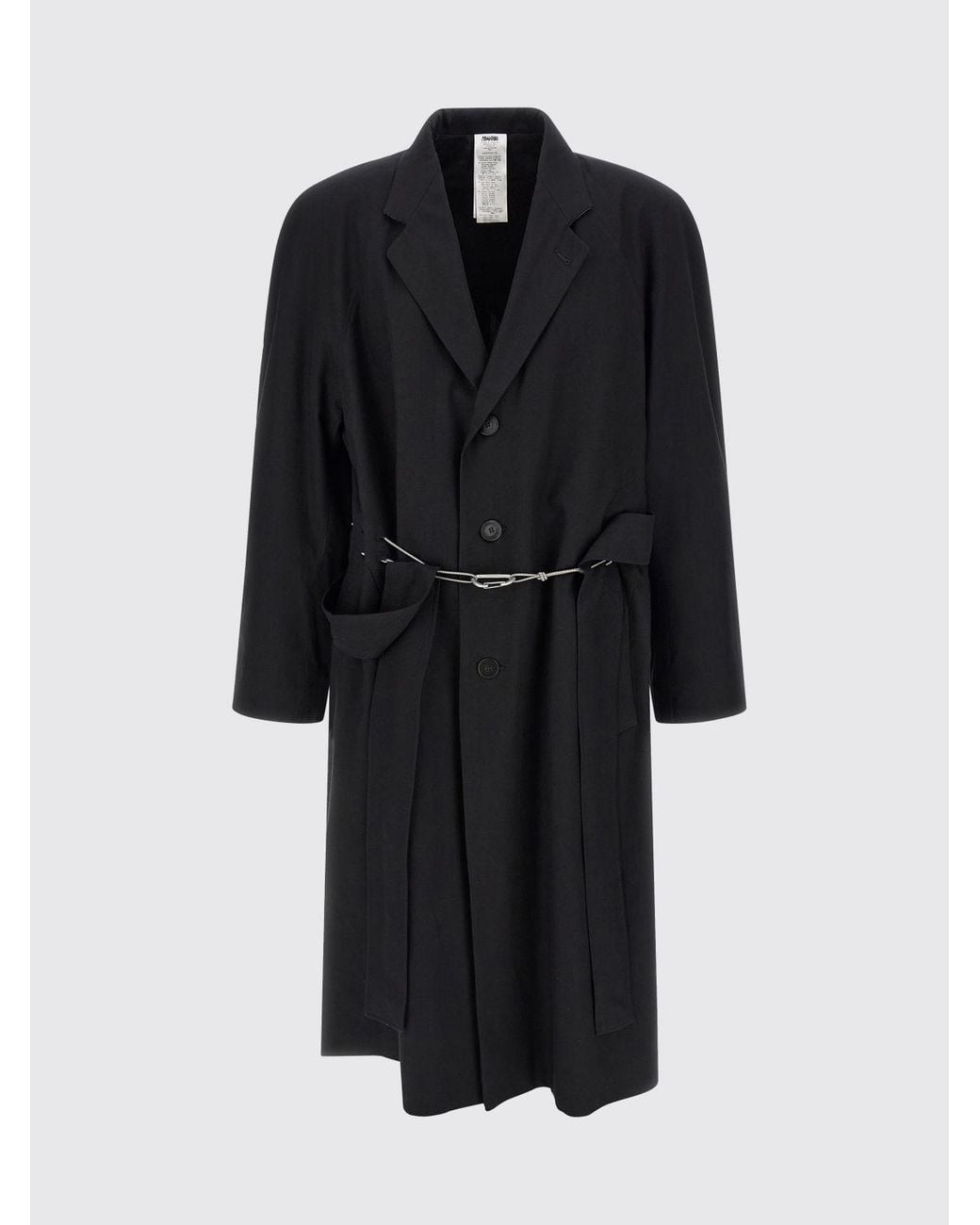 Magliano Black Cotton Coat for men