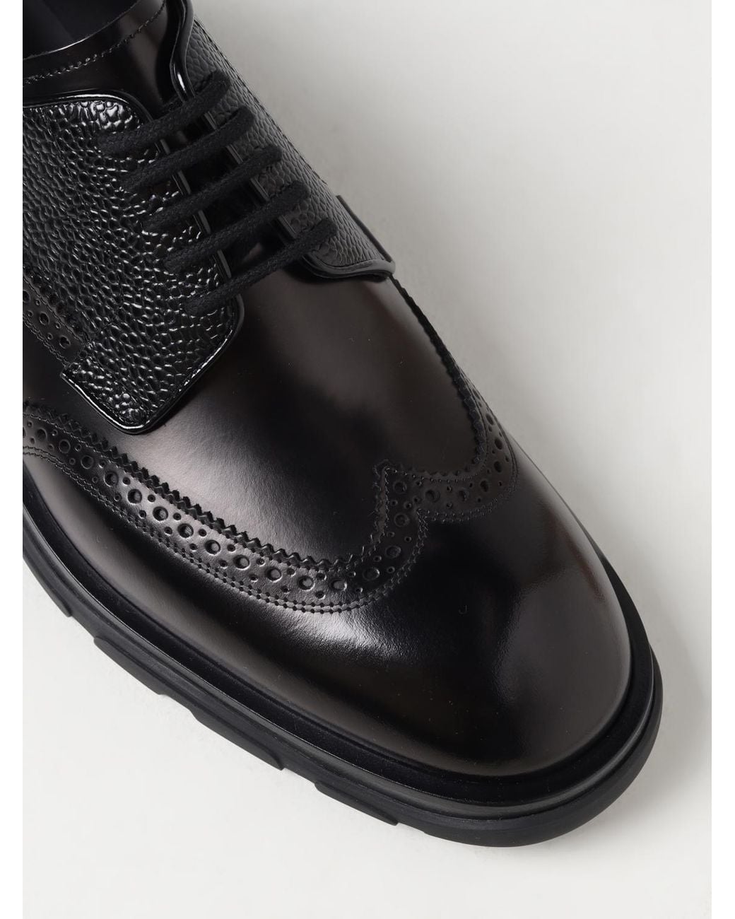 McQueen Black Derby In Leather for men