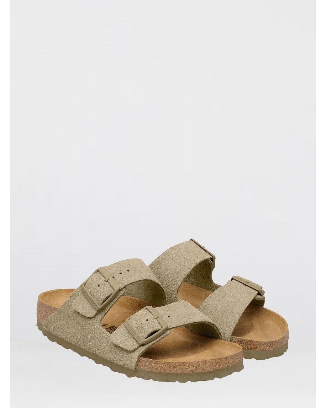 Birkenstock Natural Arizona Suede Sandals for men