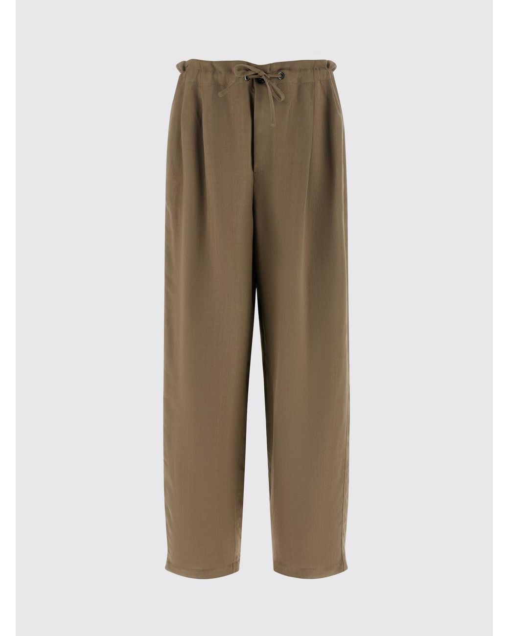 Brunello Cucinelli Natural Viscose And Linen Trousers