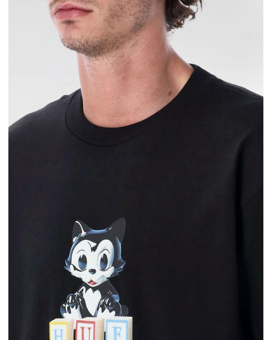 Huf Black T-Shirt for men