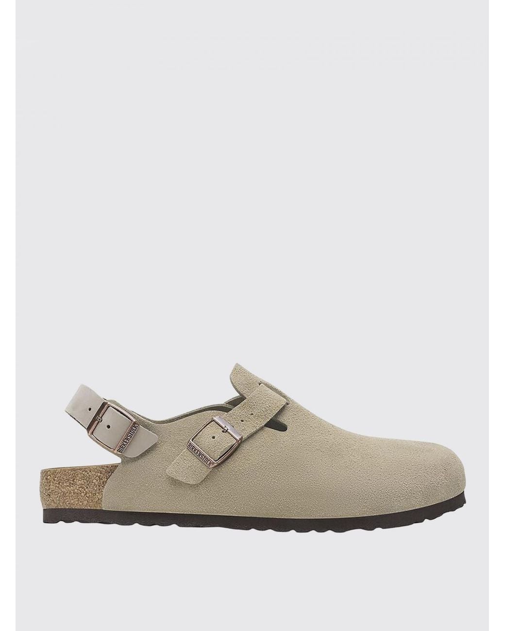 Birkenstock White Tokio Suede Clogs for men