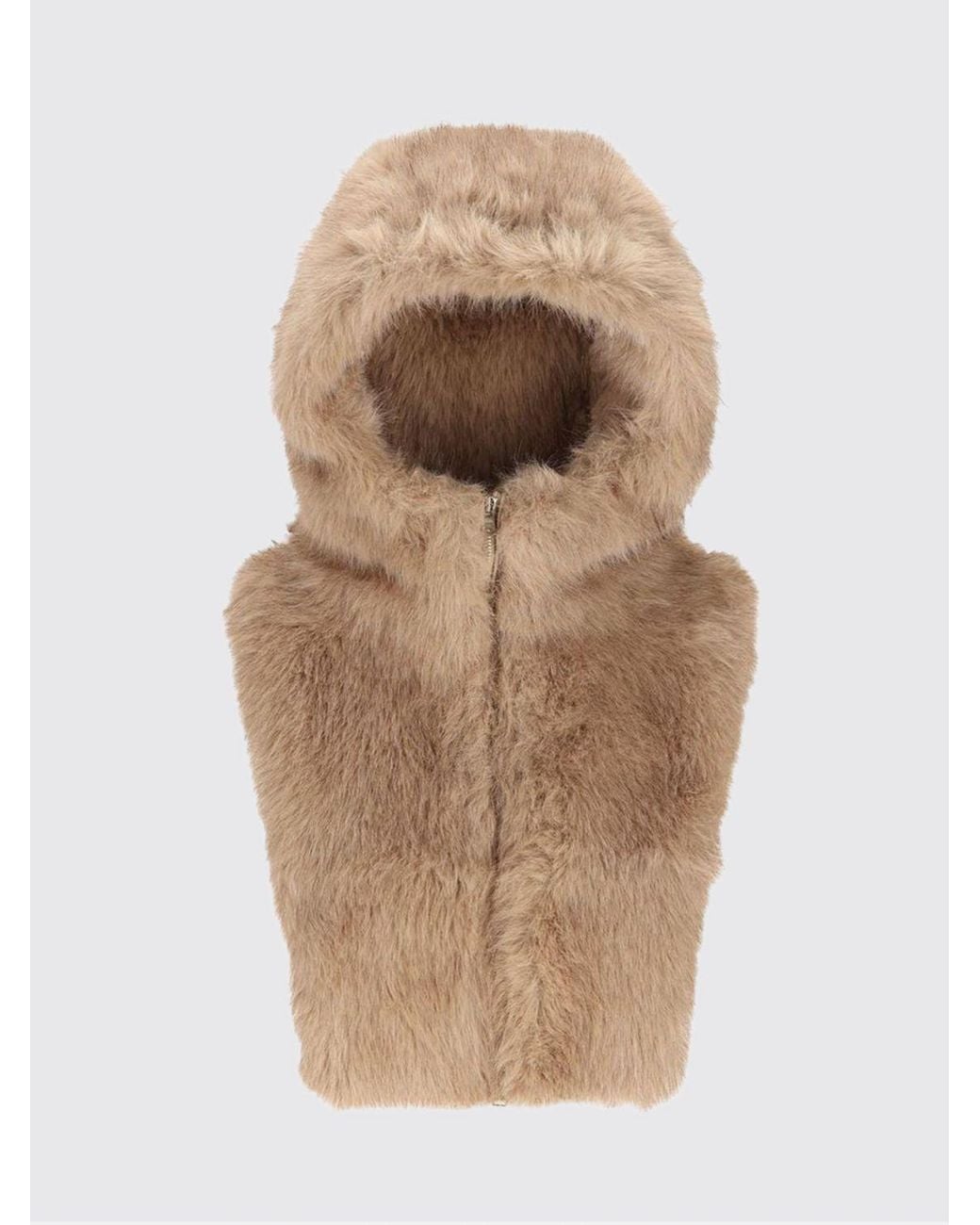 Herno Natural Soft Faux Fur Scarf Collar With Concealed Closure