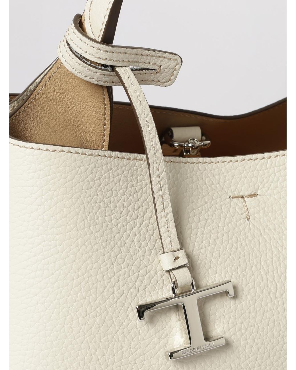 Tod's Natural Micro Leather Bag