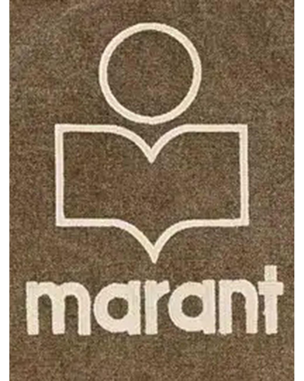 Isabel Marant Natural Yenky Cotton Tote Bag With Contrasting Front Logo