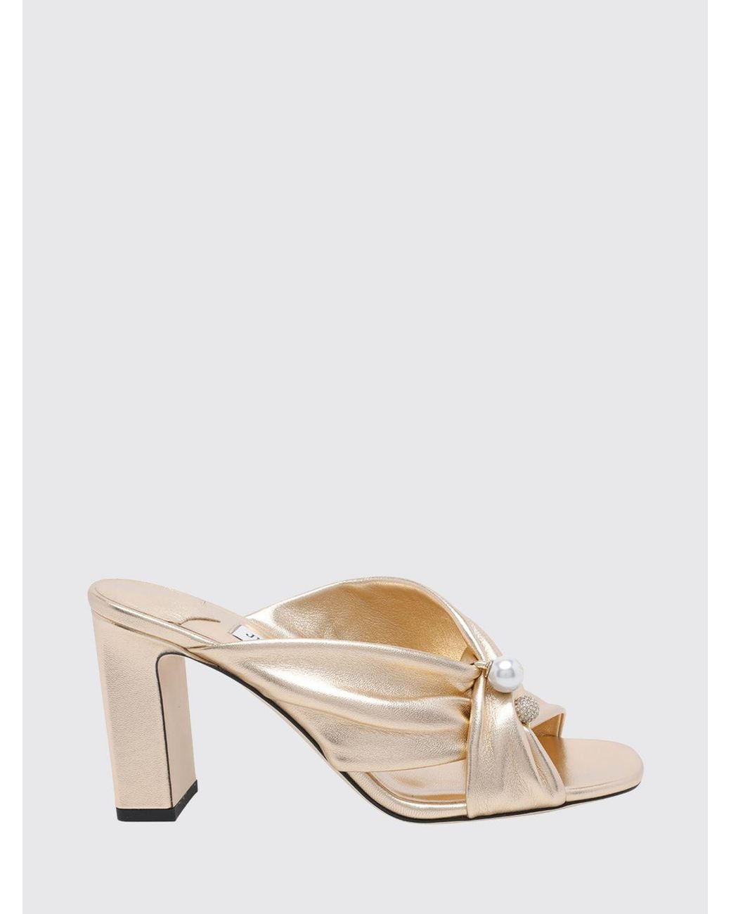Jimmy Choo Natural Rafi High-Heel Mules Sandals