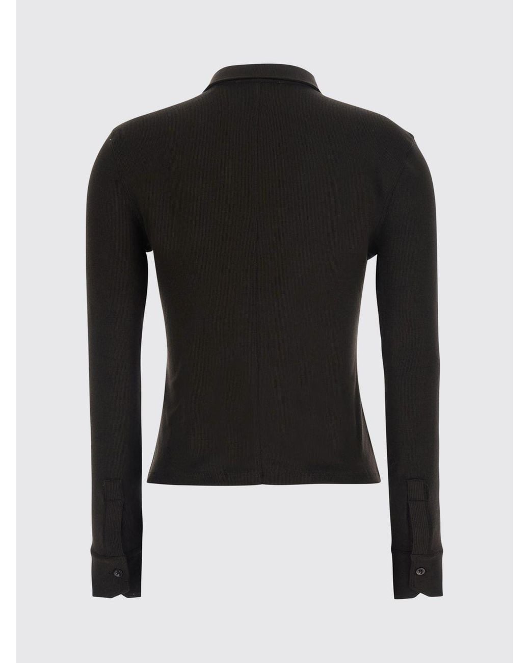FRAME Black Polo-Style Slim Fit Long-Sleeved Cardigan