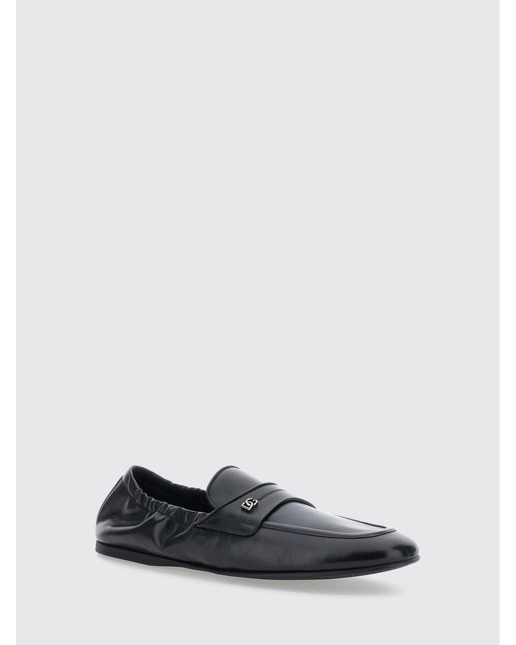 Dolce & Gabbana White Dolce &Amp Gabbana Tapered Toe Loafers for men