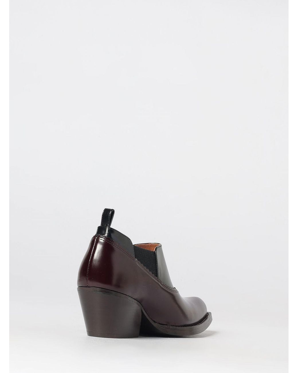 Marni White Bicolour Brushed Calf Leather Texan Boots With Elasticated Ankle