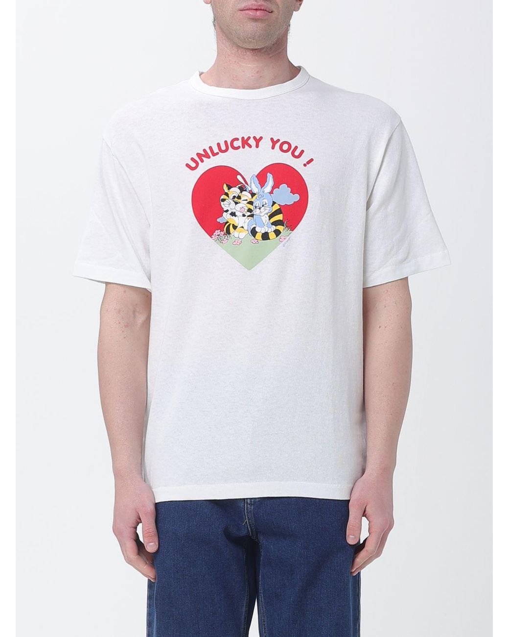 KENZO White Printed Cotton T-Shirt for men