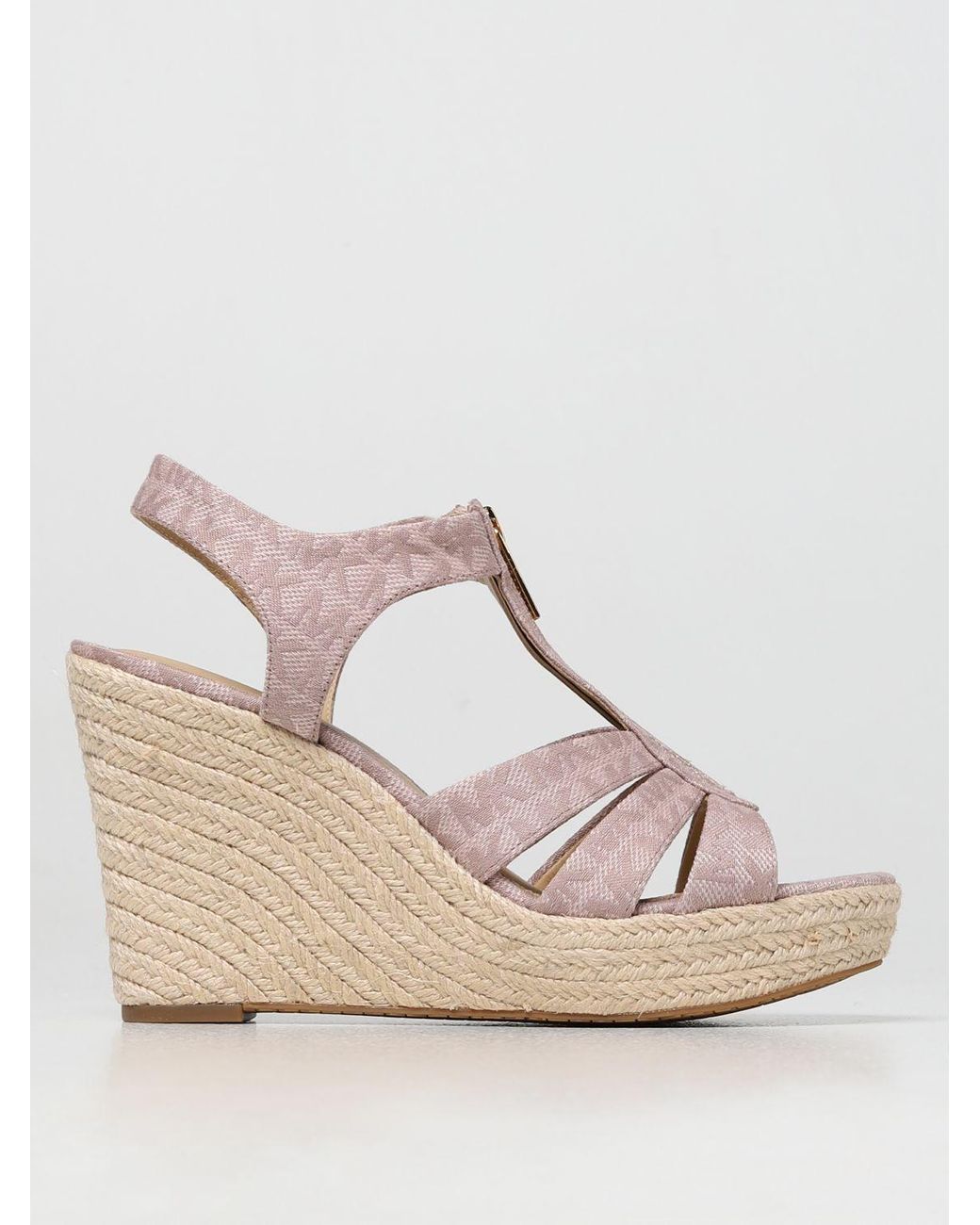 Michael Kors Berkley Wedge Sandals Michael in Pink | Lyst UK