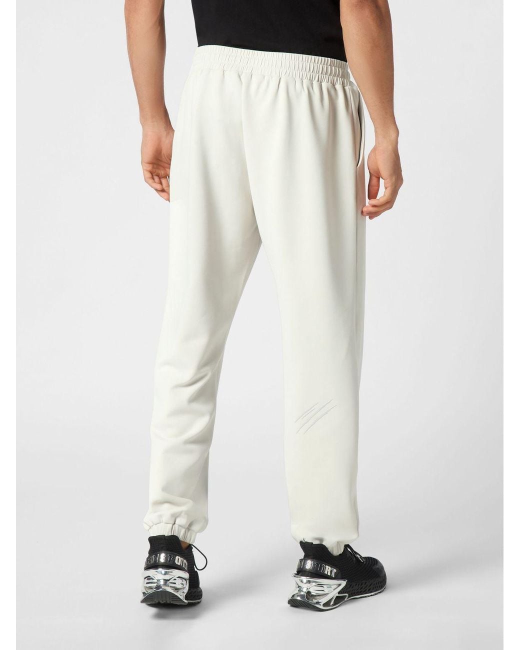Philipp Plein White Technical Fabric Jogging Pants for men