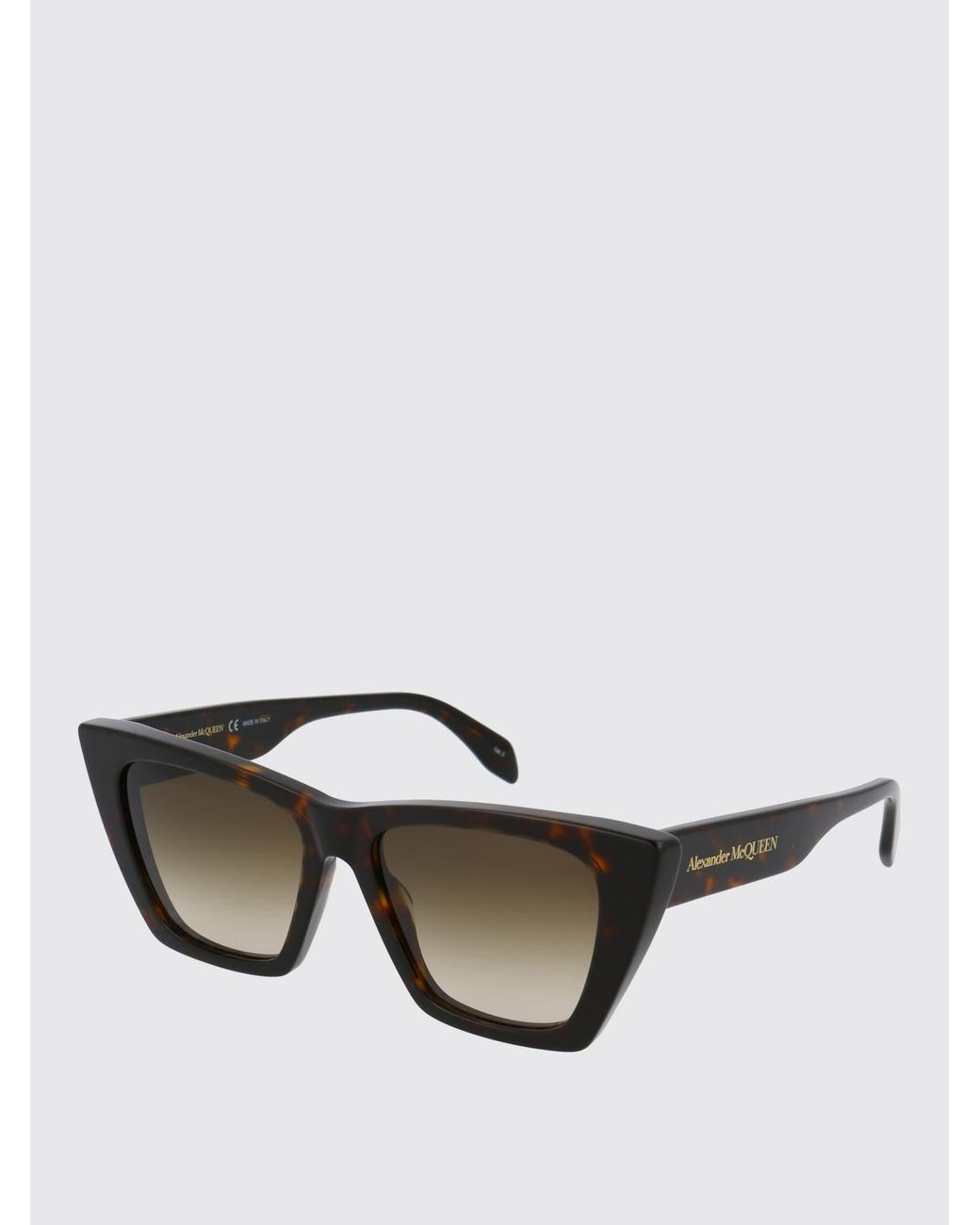 McQueen Brown Acetate Sunglasses