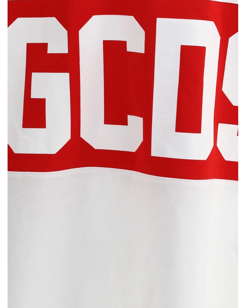 Gcds White Cotton T-Shirt With Logo for men