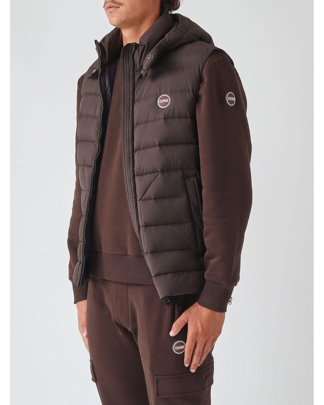 Colmar Brown Quilted Padded Gilet for men