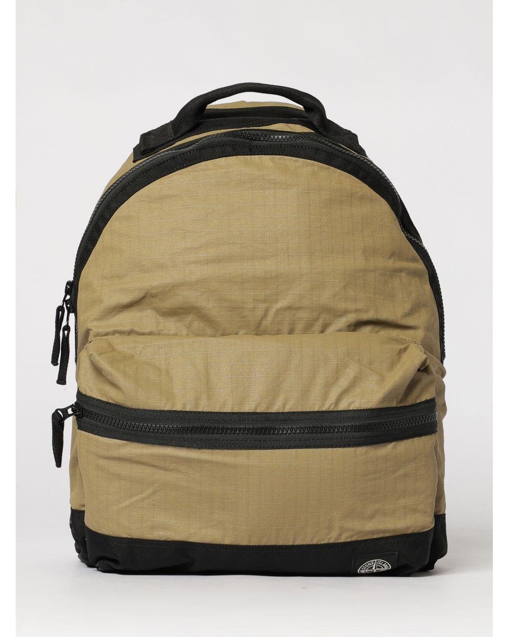 Stone Island Green Polyurethane Resin Backpack for men
