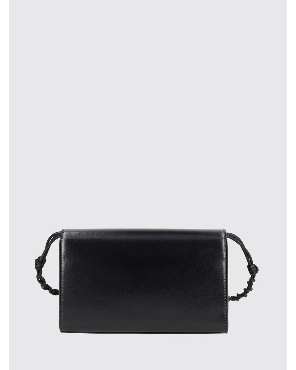 Jil Sander Black Tangle Leather Bag