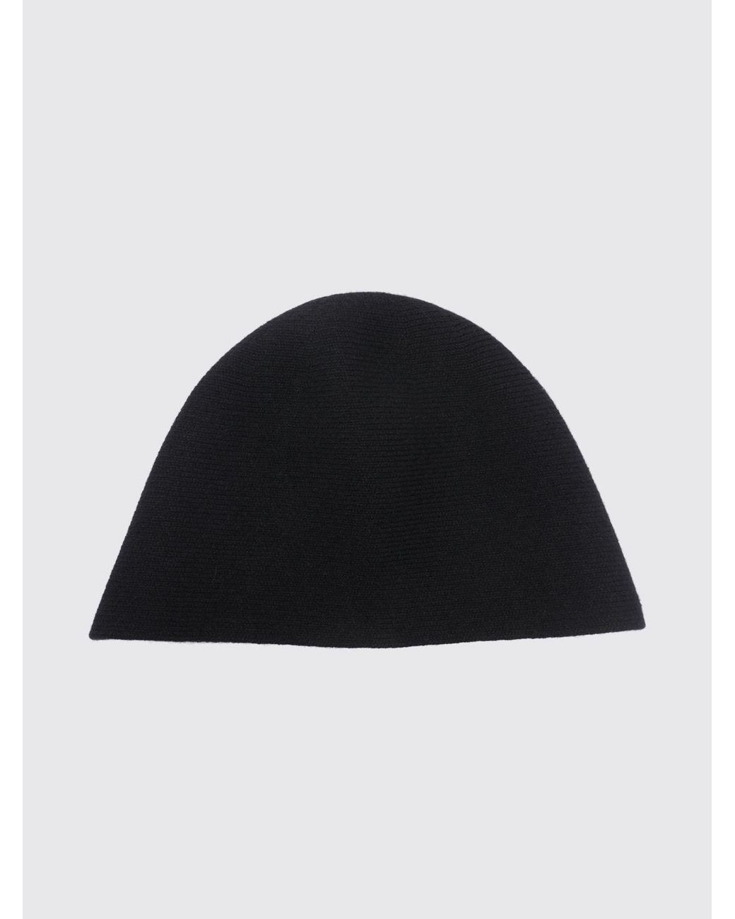 Uma Wang Black Minimalistische Beanie-Mütze Von Aus Reinem Kaschmir