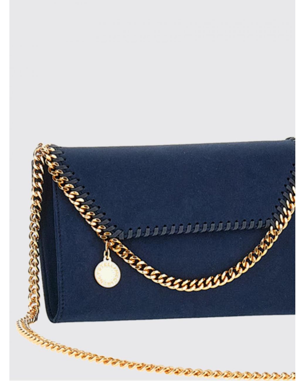 Stella McCartney Blue Falabella Eco Alter Mat Wallet On Chain With Chain Strap