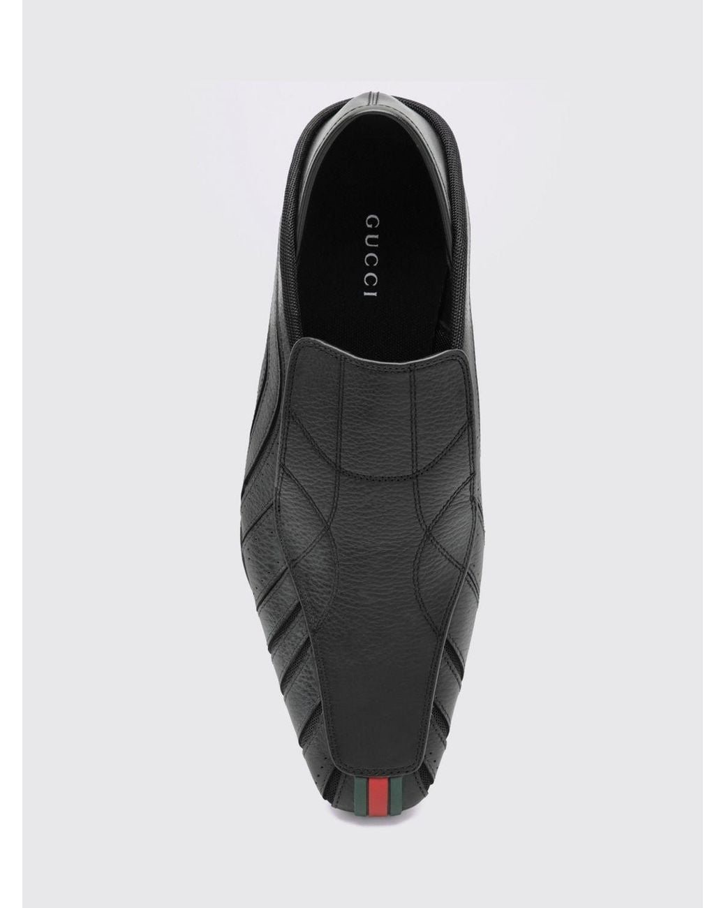 Gucci White Calfskin Slip-On Sneakers With Web Detail for men