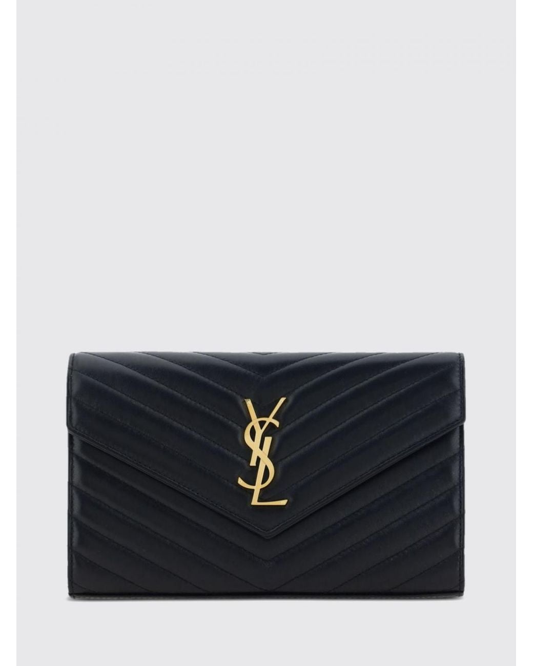 Saint Laurent Black Cassandre Envelope Bag