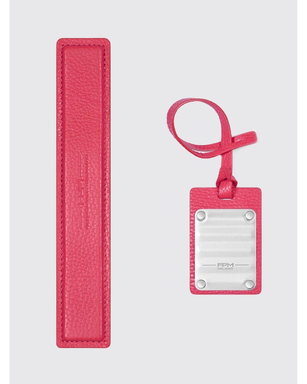 Fpm Milano Pink Leather Blend Trolley Handle