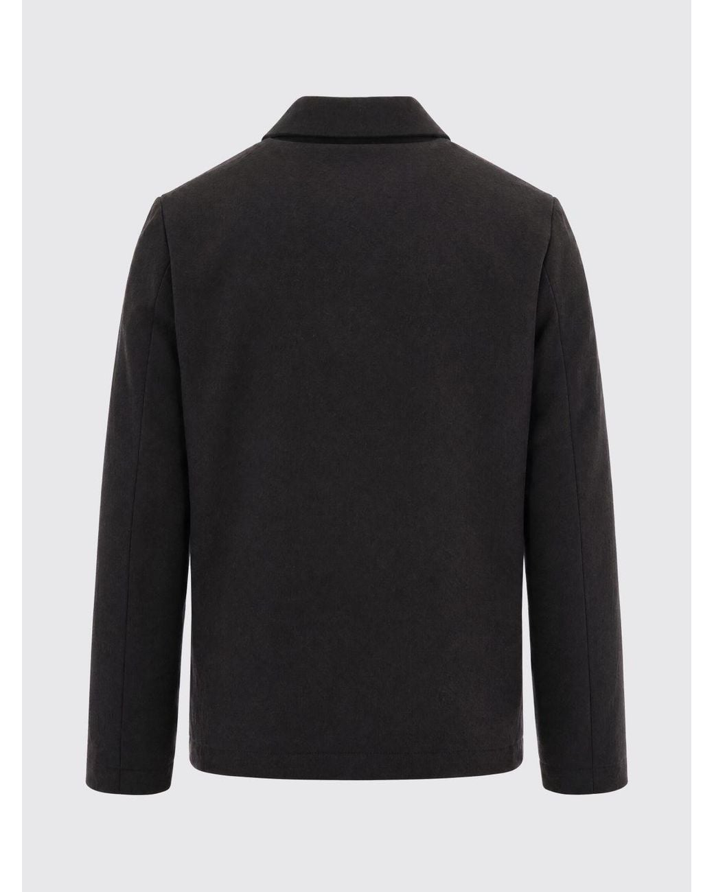 A.P.C. Blue Single-Breasted Short Coat With Classic Collar And Patch Pockets for men