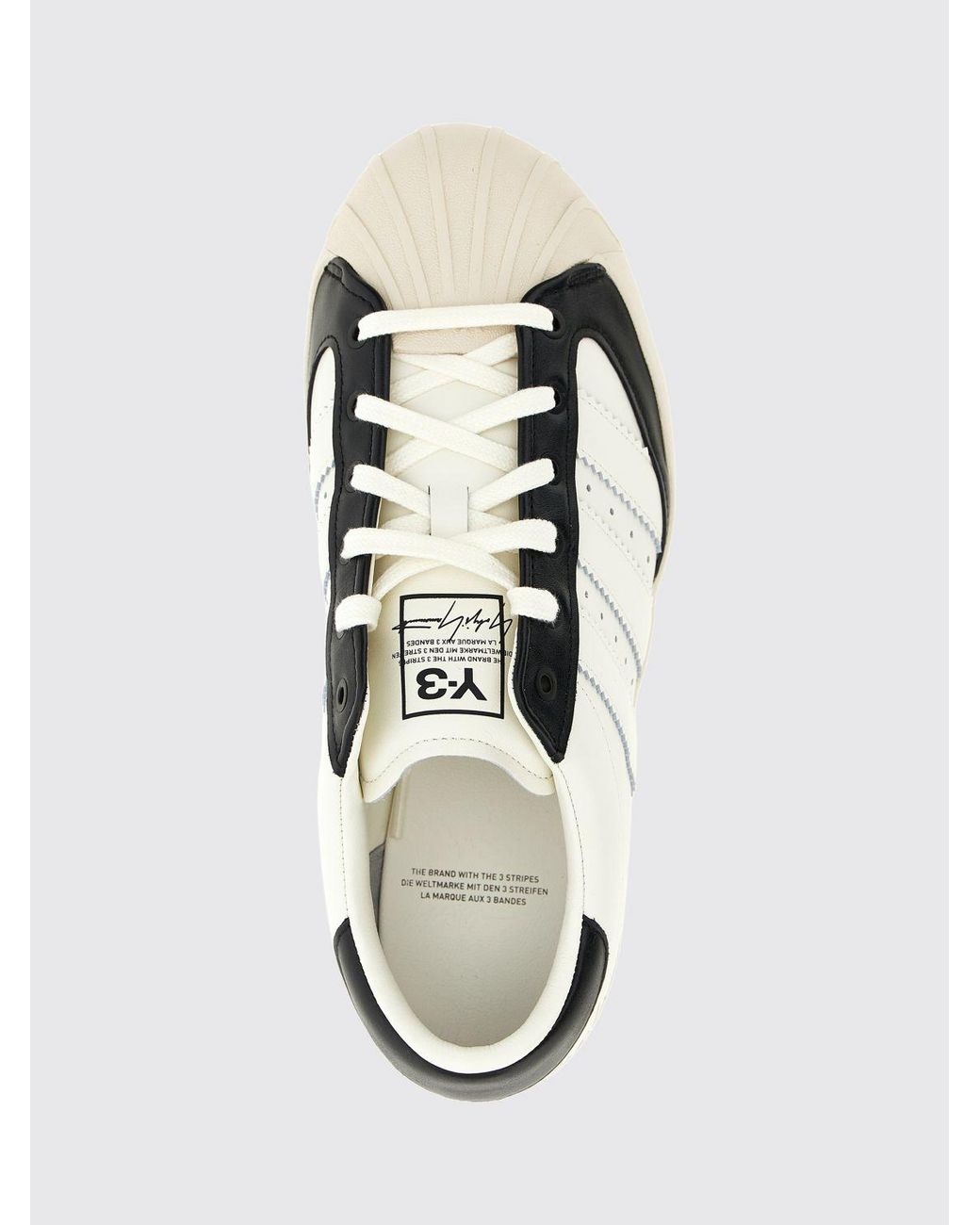 Y-3 Natural Superstar 3G Leather Trainers With Rubber Shell Toe for men
