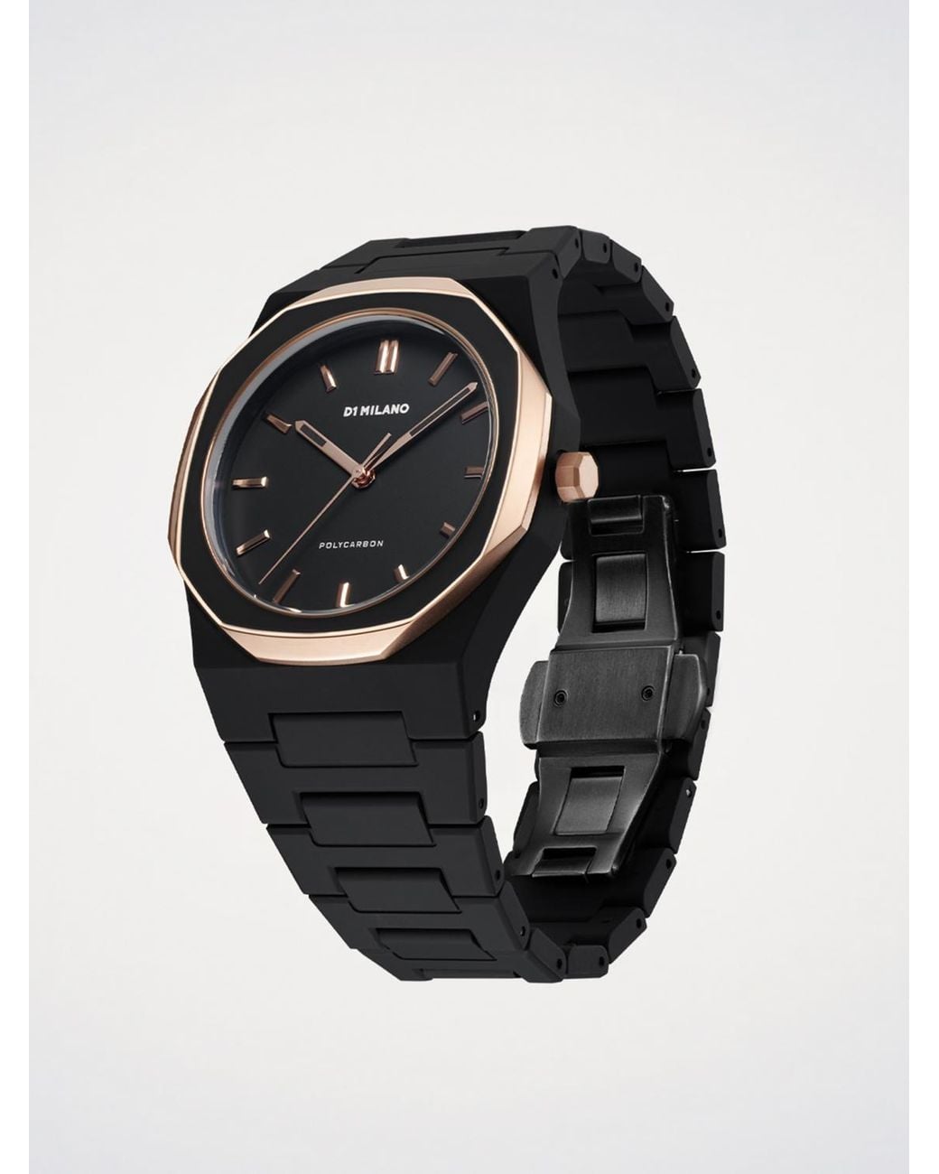 D1 Milano Black Mesh Polycarbon 40.5 Mm Watch for men