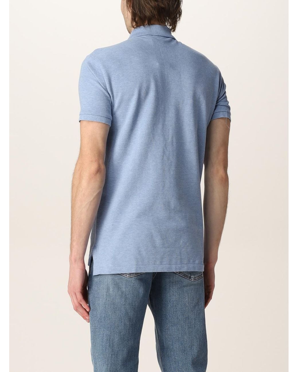 Polo Ralph Lauren Blue Cotton Polo Shirt With Logo for men