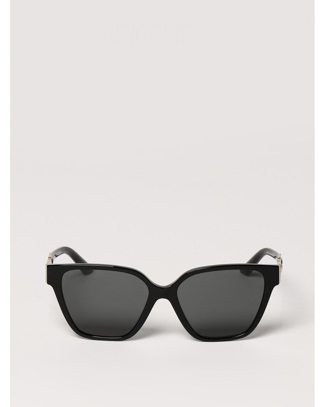 Versace Black Acetate Sunglasses With Set Rhinestones