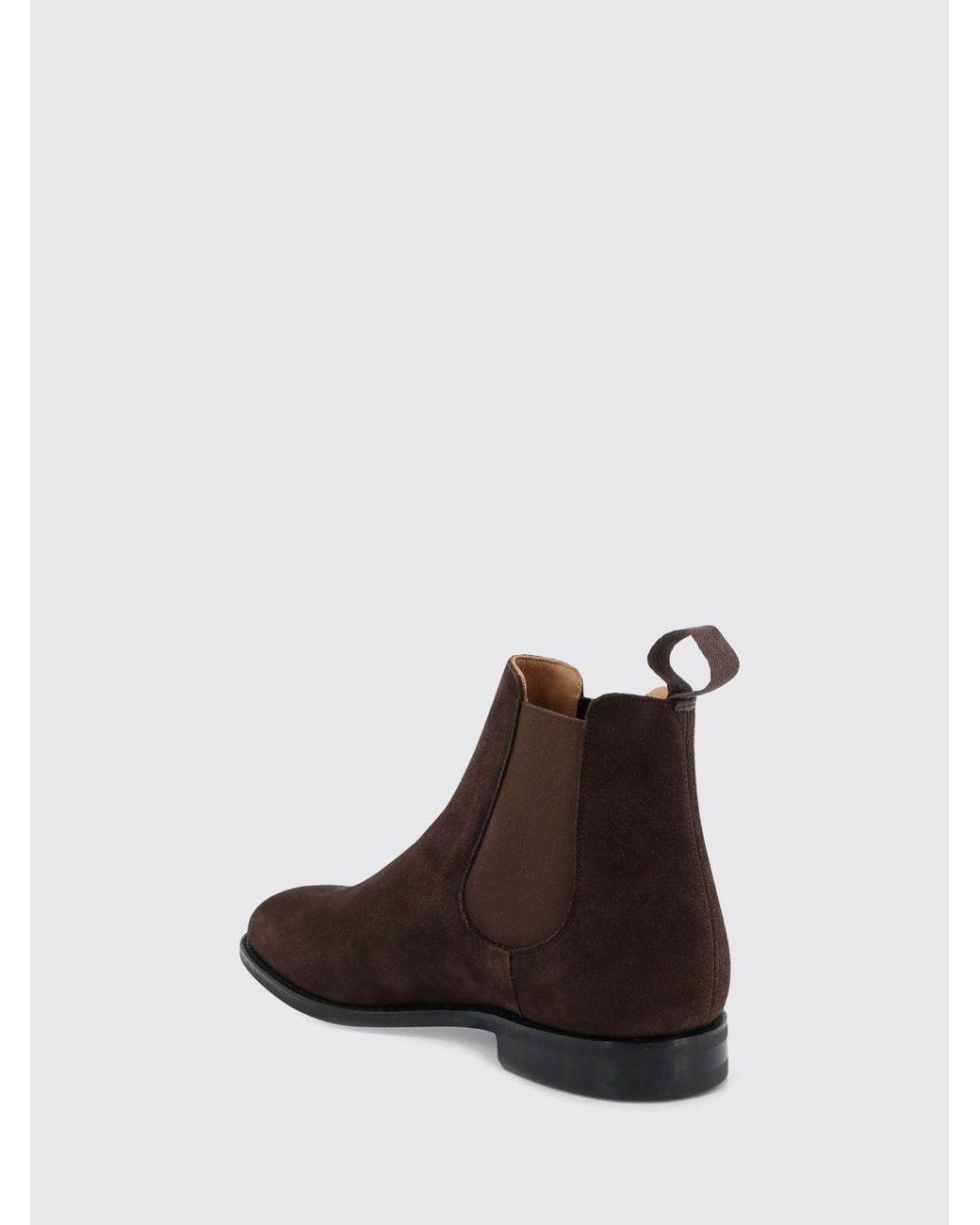 Church's Brown Suede Chelsea Boots With Rubber Sole for men