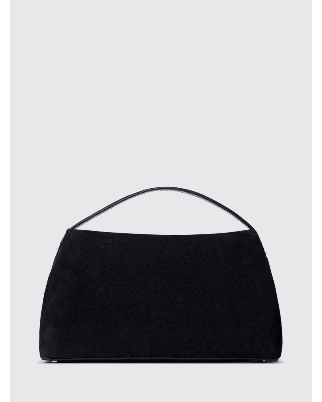 Totême Black T-Lock Suede Top Handle Bag