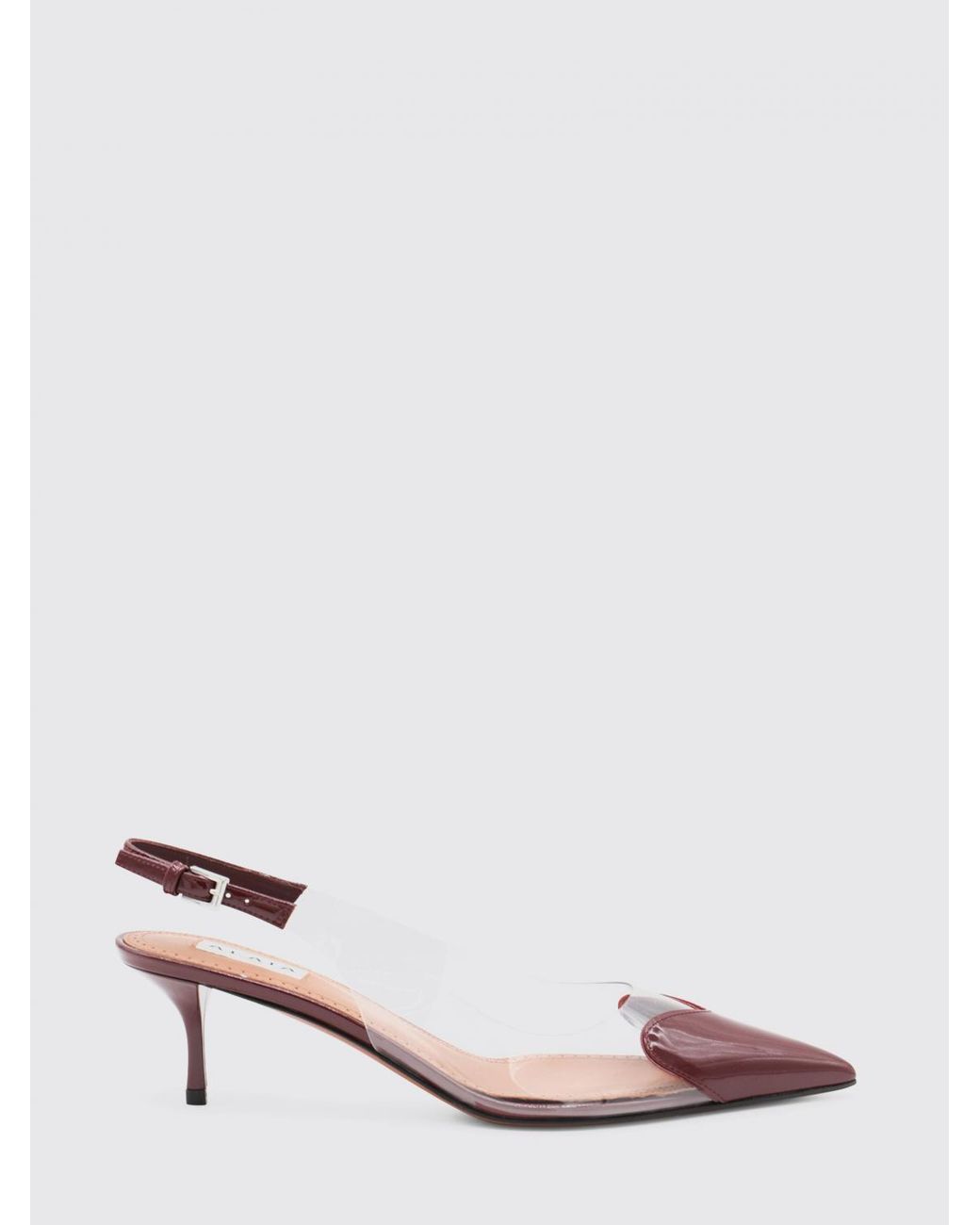 Alaïa Pink Le Cœur Pvc And Patent Leather Slingbacks