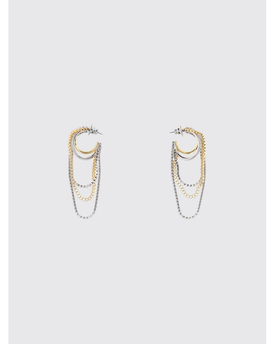 Swarovski Multicolor Hyperbola-Plated Multi-Strand Drop Earrings With Crystals