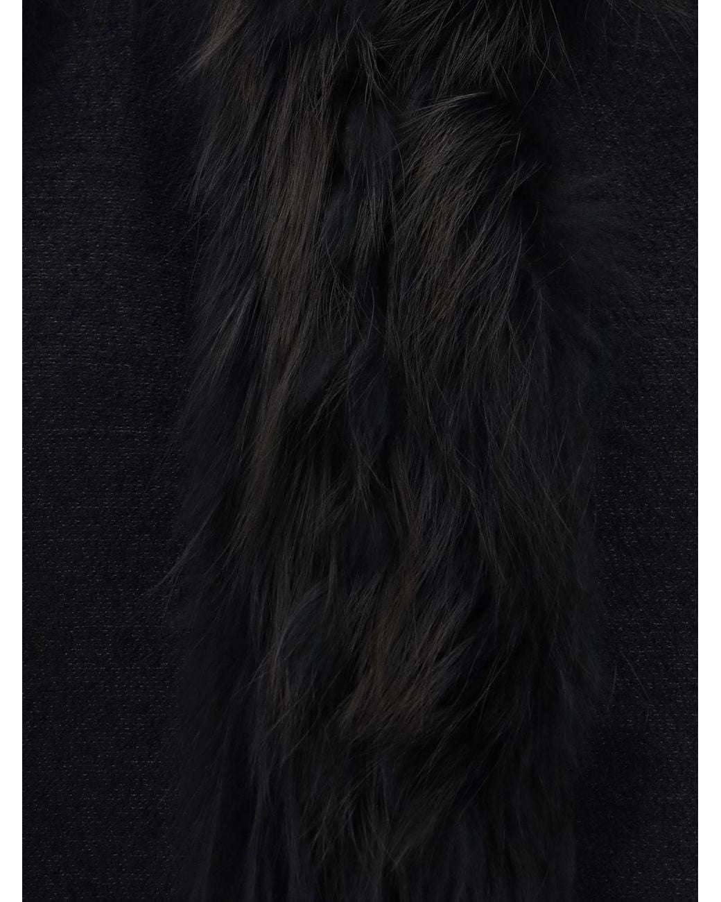 Chaleco De Lana Virgen Con Cuello De Pelo De Zorro Fendi de color Black