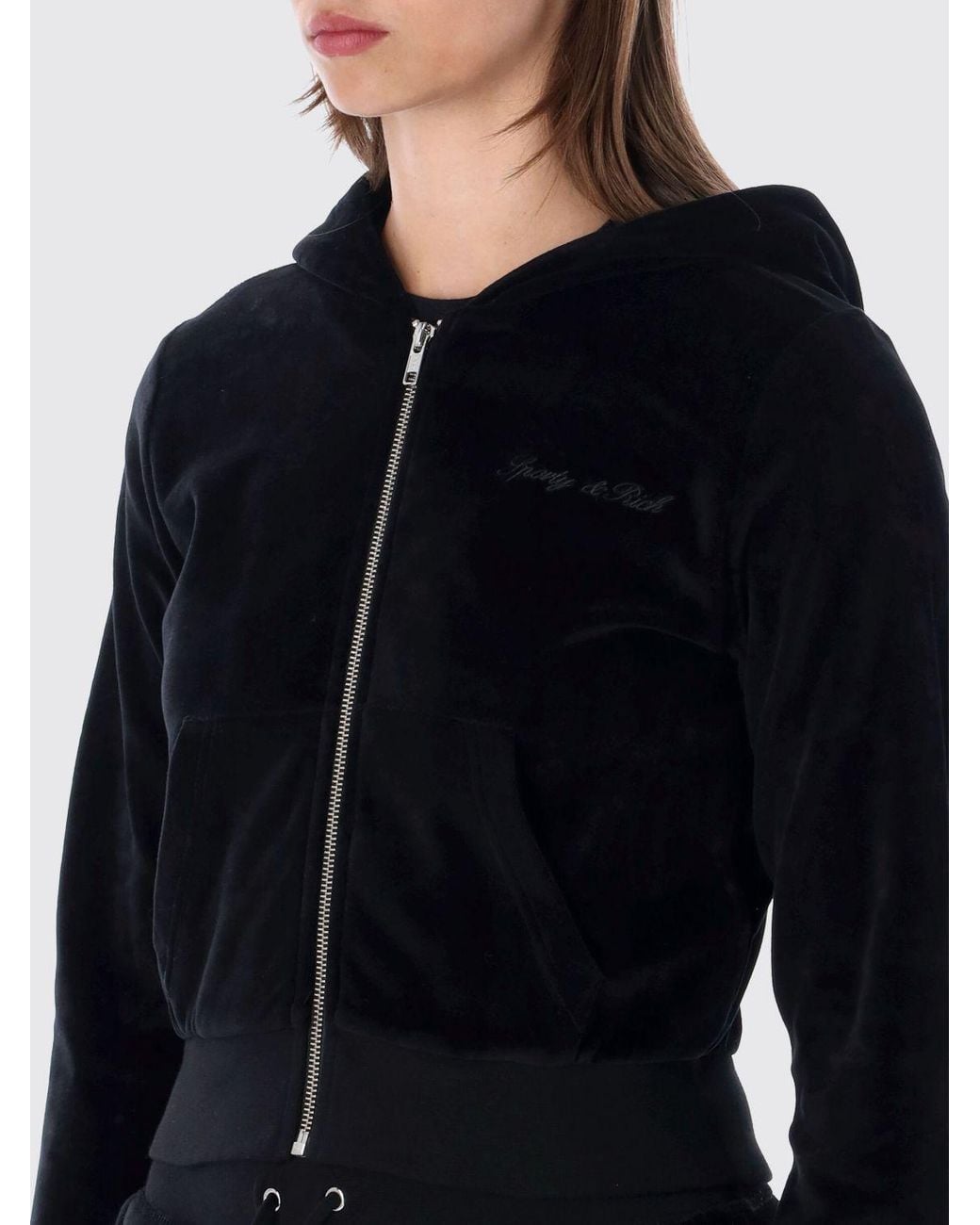 Sporty & Rich Black Sporty &Amp Rich Sweatshirt