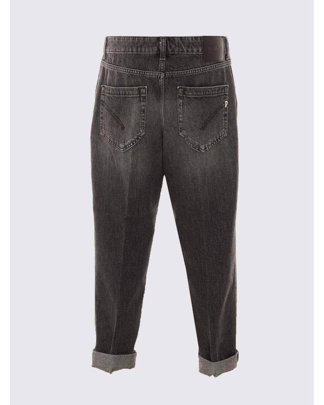 Dondup Black Koons High-Waisted Straight Cropped Jeans