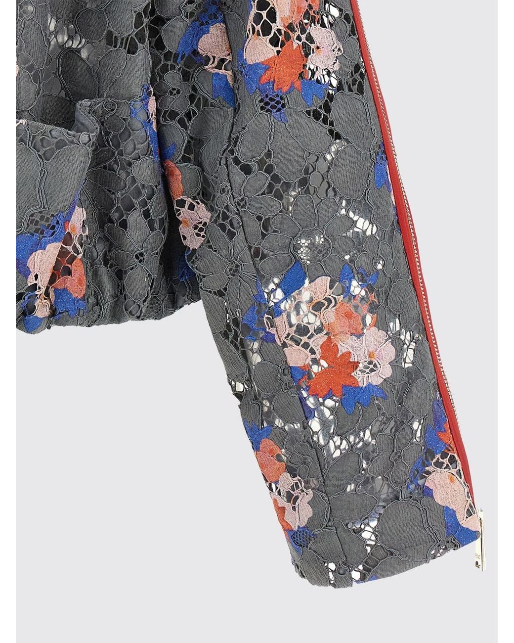 Fendi Gray Floral Lace Jacket