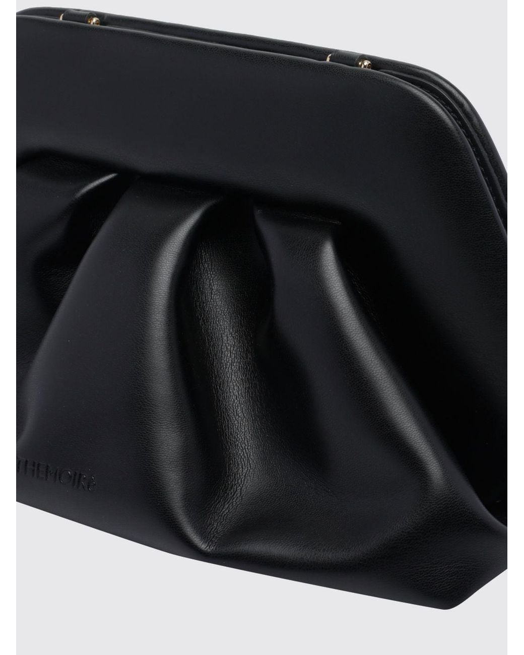 THEMOIRÈ Black Themoir&Egrave Draped Bios Clutch