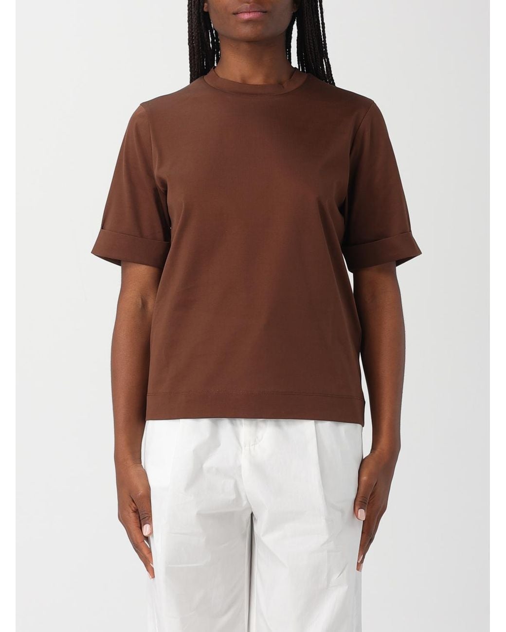 Soeur Brown Basic Cotton T-Shirts