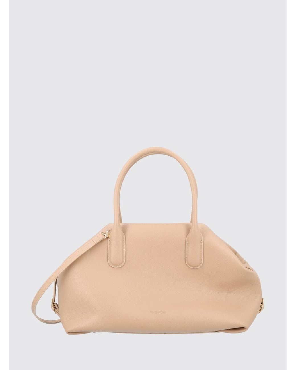 THEMOIRÈ Natural ThemoirÈ Tallia Vegan Leather Handbag With Double Handle And Removable Strap