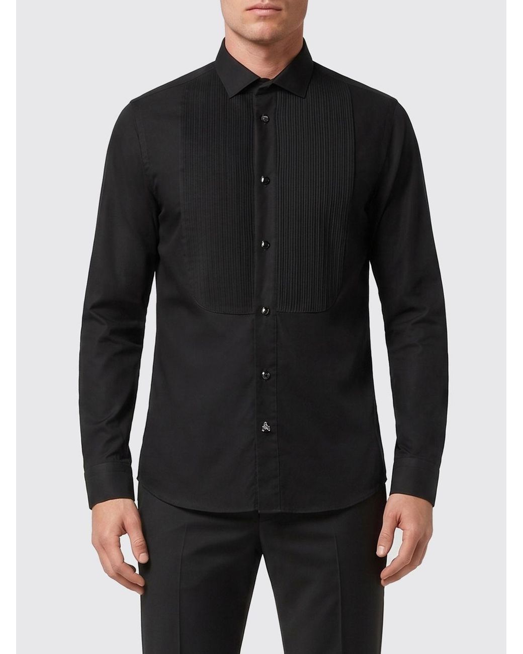 Philipp Plein Black Classic Poplin Shirt for men