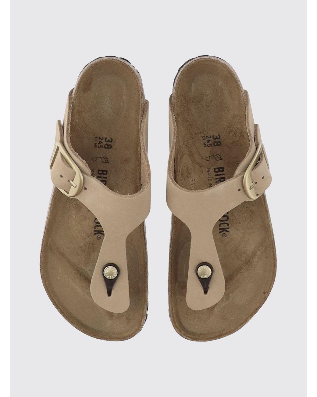Birkenstock White Gizeh Big Buckle Nubuck Sandal
