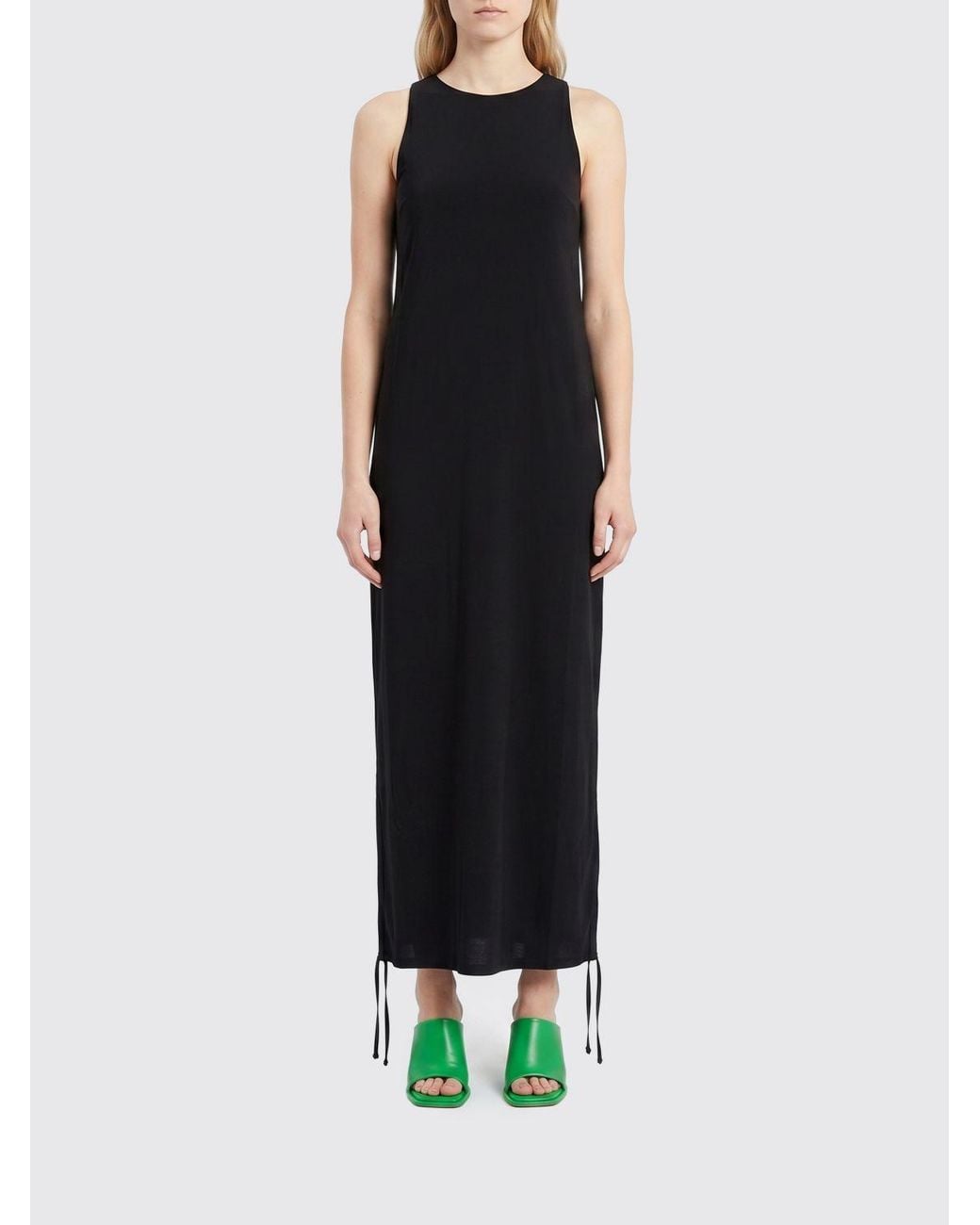 Y-3 Black Racer Cinch Midi Dress