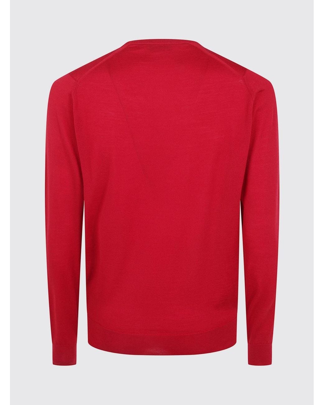 John Smedley Red Crewneck Jumper for men
