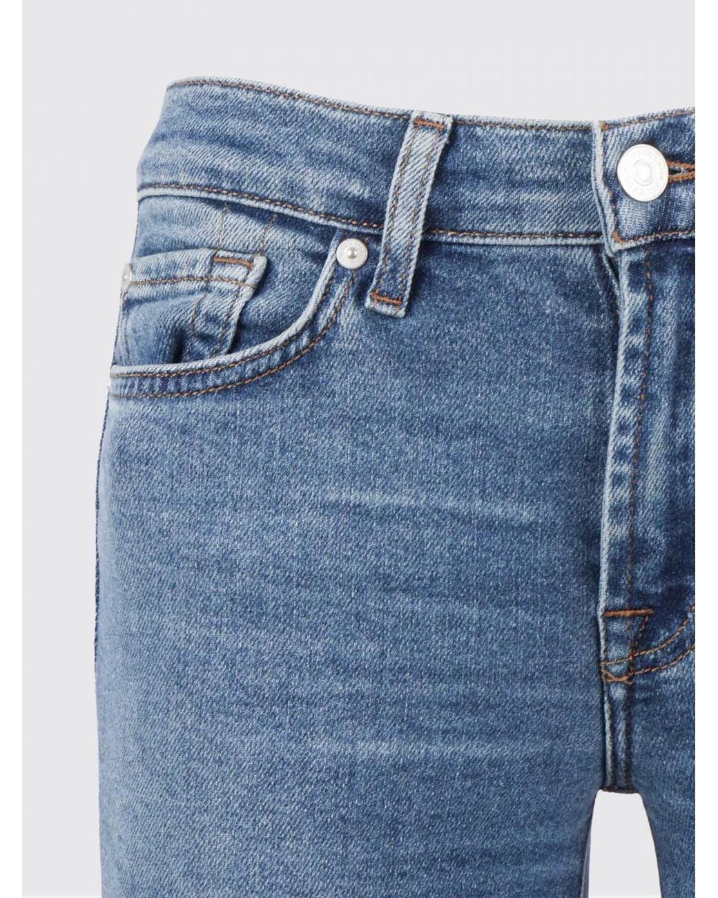 7 For All Mankind Blue Roxanne Slim Fit Denim Jeans