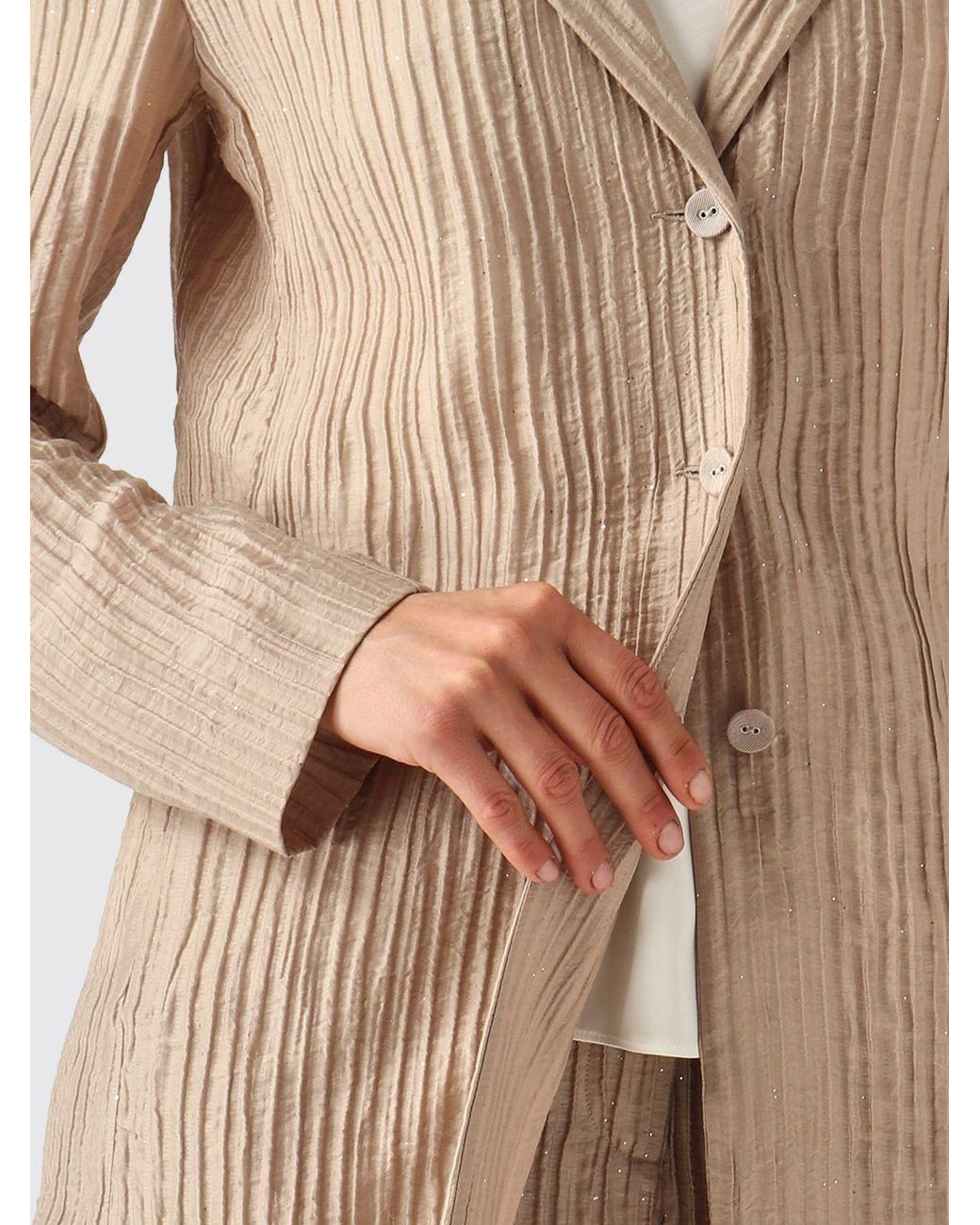 Emporio Armani Natural Pleated Blazer